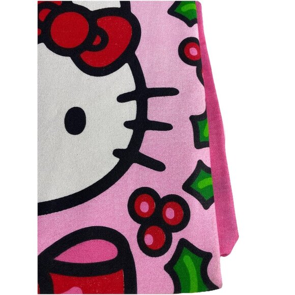 Hello Kitty Christmas Wreath Shower Curtain 70”x72” Gradient 100% Cotton - Picture 9 of 9